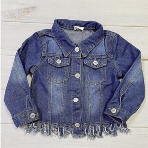 Girls Distressed Denim Jacket